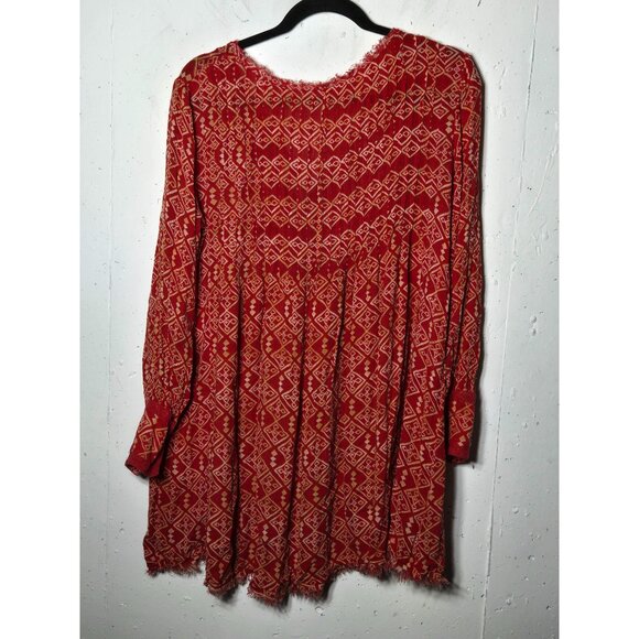 Free People Womens Marlow Pleated Pintuck Swing Dress Size Small Boho Flowy ASO - Picture 3 of 11